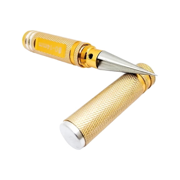 Multipurpose Manual Hole Punch, Adjustable 0-14Mm Metal Hole Puncher Tool for Woodworking, Diy Crafts, Leather, Plastic, Paper - Ergonomic Hand Tool for Precise Drilling And Model , 1 Hole Punch