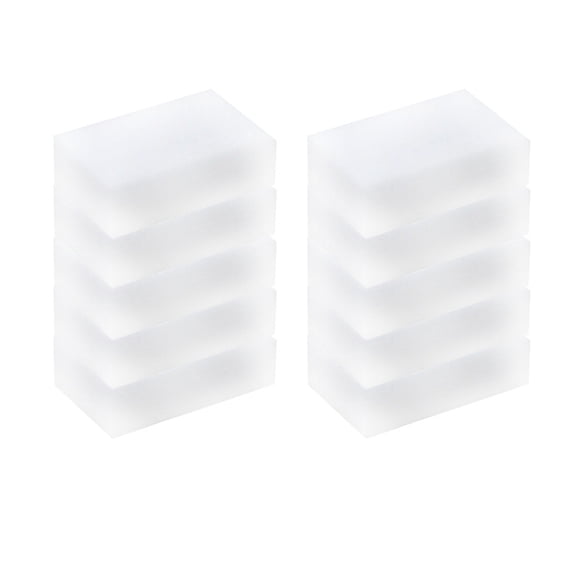 Multipurpose Melamine Foam Cleaning Sponges for Household Kitchen Bathroom Office Use Pack of 10 Rectangular Eraser Pads