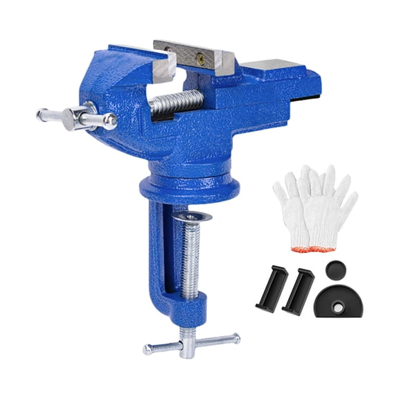 Multipurpose Mini Benches Double Purpose Table Clamp Vise With 360 Degrees Rotating Base for Woodworking Workbench