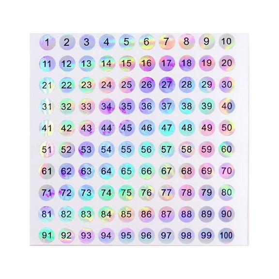 Multipurpose Nail Stickers for Color Coding Numbering and Labeling Digital