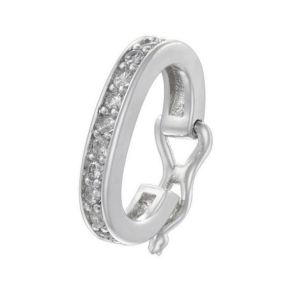 Multipurpose Necklace Shortener Clasp With Sturdy Cubic Zirconia Small Pearls Enhancer for Jewelry Making Supplies