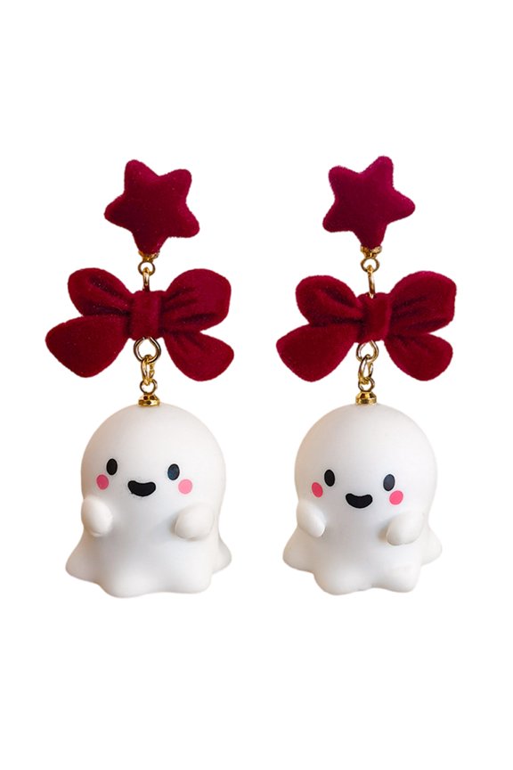 Multipurpose Night Glowing Specters Earrings Sturdy Soft Clay Crafted Jewelry Accessory in Various Color Stylish Outfits