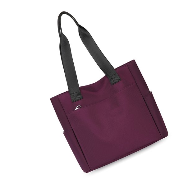 Multipurpose Nylon Bag With Reinforced Handles Spacious Compartment Shoulder Bag For Laptop Books Travel Essential