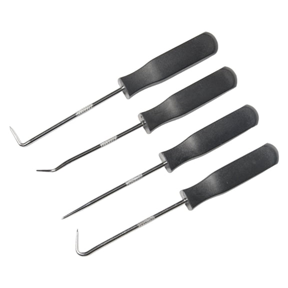 Multipurpose Oil Seal Hook Removal Tool Set Heat Treated Steel Construction 4 Angled Design Pull Hook