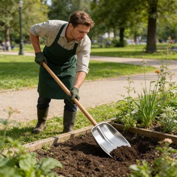 Multipurpose Outdoor Snow Shovel Stainless Steel 16x14in | Durable Farm Tool for Car, Mud, Grain, Mulch | Portable Winter Emergency Cleanup Accessory