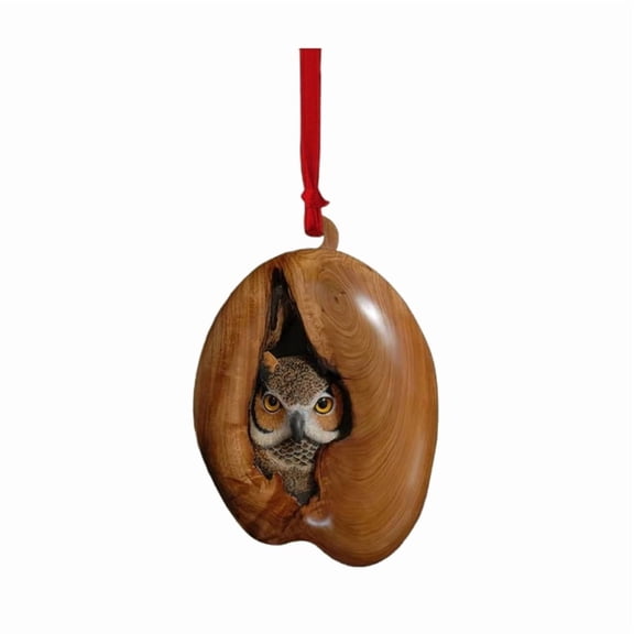 Multipurpose Owl Christmas Tree Ornament 2D Sturdy Acrylic Hanging Decoration for Holiday Parties and Collector