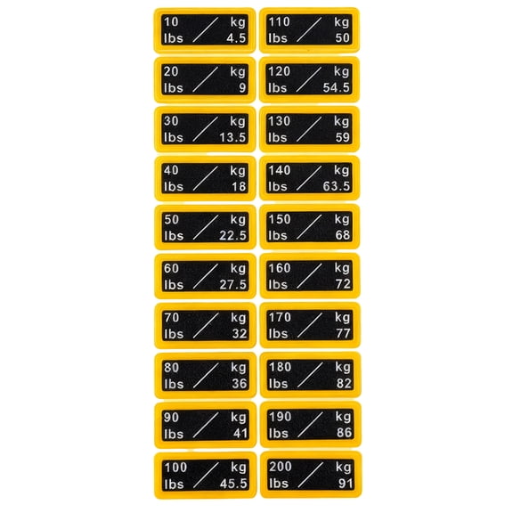 Multipurpose PVC Sticker for Gym Plates and Organization Use Removable Waterproof Labeling Solution for Equipment