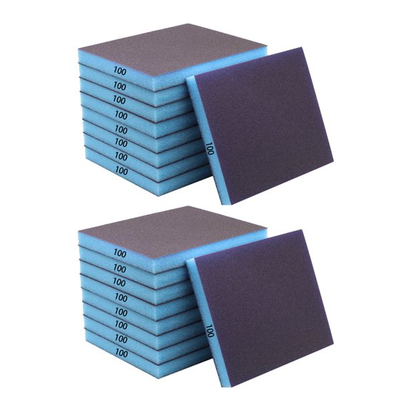 Multipurpose Pack Of 18 Soft Sanding Sponges For Wet And Dry Use Washable Pads Suitable For Wood Plastic Metal Polishing