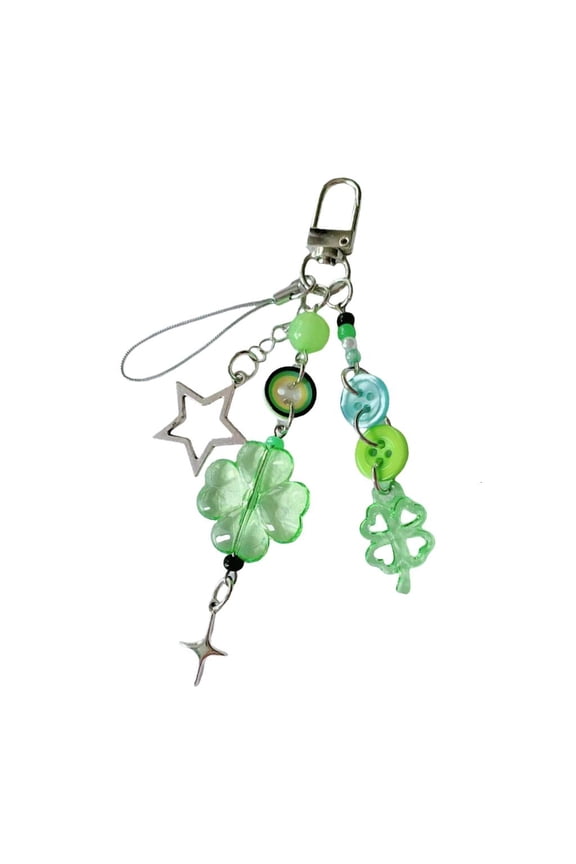 Versatile Use Four Clovers Phone Chain Multipurpose Phone Luck Charm Keychain for Keys and Wallets Accessory