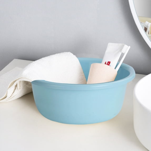 Multipurpose Plastic Basin, Large Square Utility Tub for Laundry, Vegetable Washing, and Foot Soaking, Durable Food-Grade Household Basin with Stackable Design