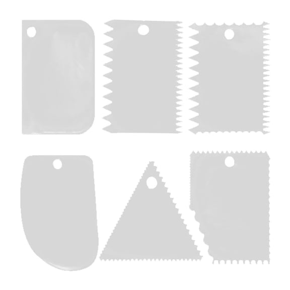 Multipurpose Plastic Glues Spreader 6 Different Size Epoxy Resin Spreader For Even Spreading On Various Surfaces