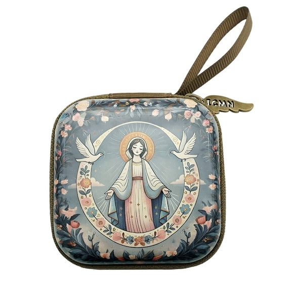 Multipurpose Plastic Prayer Rosary Storage Bag Portable Square Case For Temple Church Spiritual Gatherings