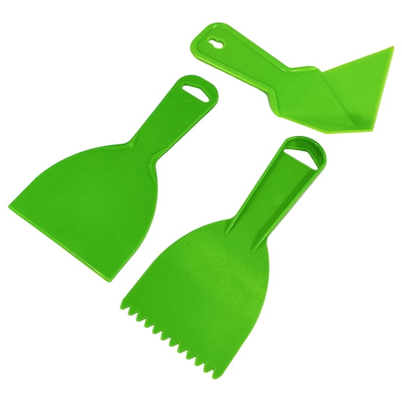 Multipurpose Plastic Scraper Including Putty Blade Tooth Scraper and Corner Trowel Set For Construction Workers