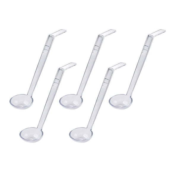 Multipurpose Plastic Serving Ladles with Long Handle Clear Plastic Soup Ladle For Hot Soups Cold Beverages And Dessert