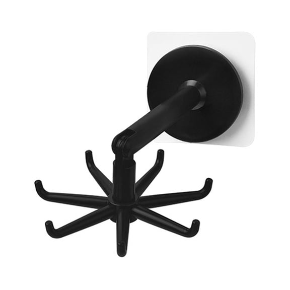 Multipurpose Plastic Swivels Hook with 7 Arms Plastic 360 Degree Rotating Bathroom Towel Hook Kitchen Tool Organiser