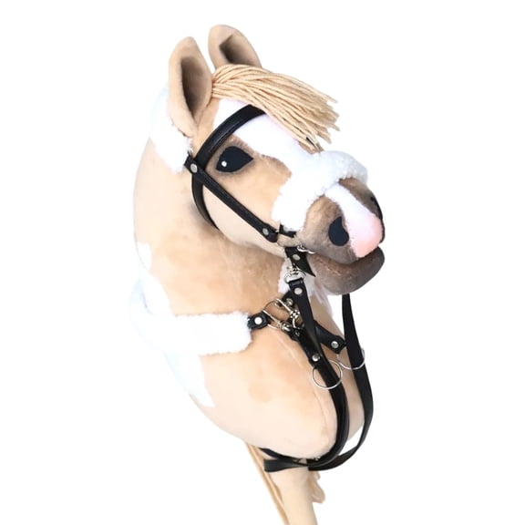 Multipurpose Plush Horse Head Costume Accessory on Hobby Horse Racing Toy Suitable for Family Fun