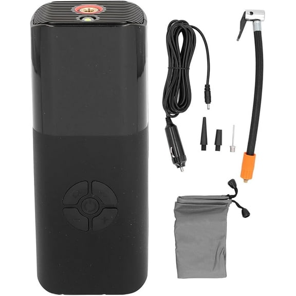 Multipurpose Portable Air Compressor Pump Rechargeable Battery LED Light Digital Screen for Car Motorcycle Bike Tires Floaties Ball