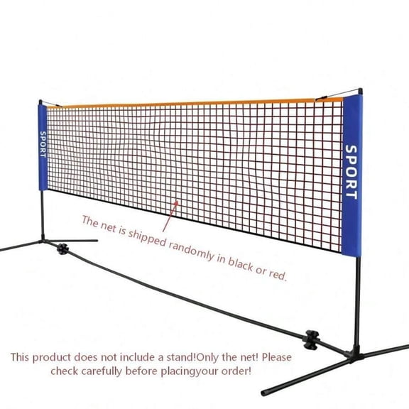 Multipurpose Portable Nylon Net, Tennis And Badminton Net, Court Net, No Stand Included, Badminton Sports Accessory, Badminton Training, Suitable For Badminton, Volleyball, Tennis - Easy To Install,