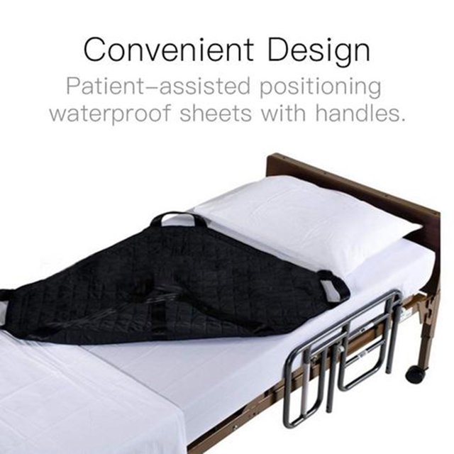 Multipurpose Positioning Bed Pad with Reinforced Handles Reusable and Washable Patient Sheet for