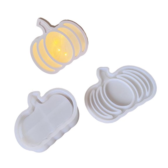 Multipurpose Pumpkins Shaped Silicone MoldHa110weenThemed Silicone For Resin Night LightHa110weenPumpkin Silicone Mold for Resin , Fall Festival Baking Tool with Hollow Design Night Light Decoration