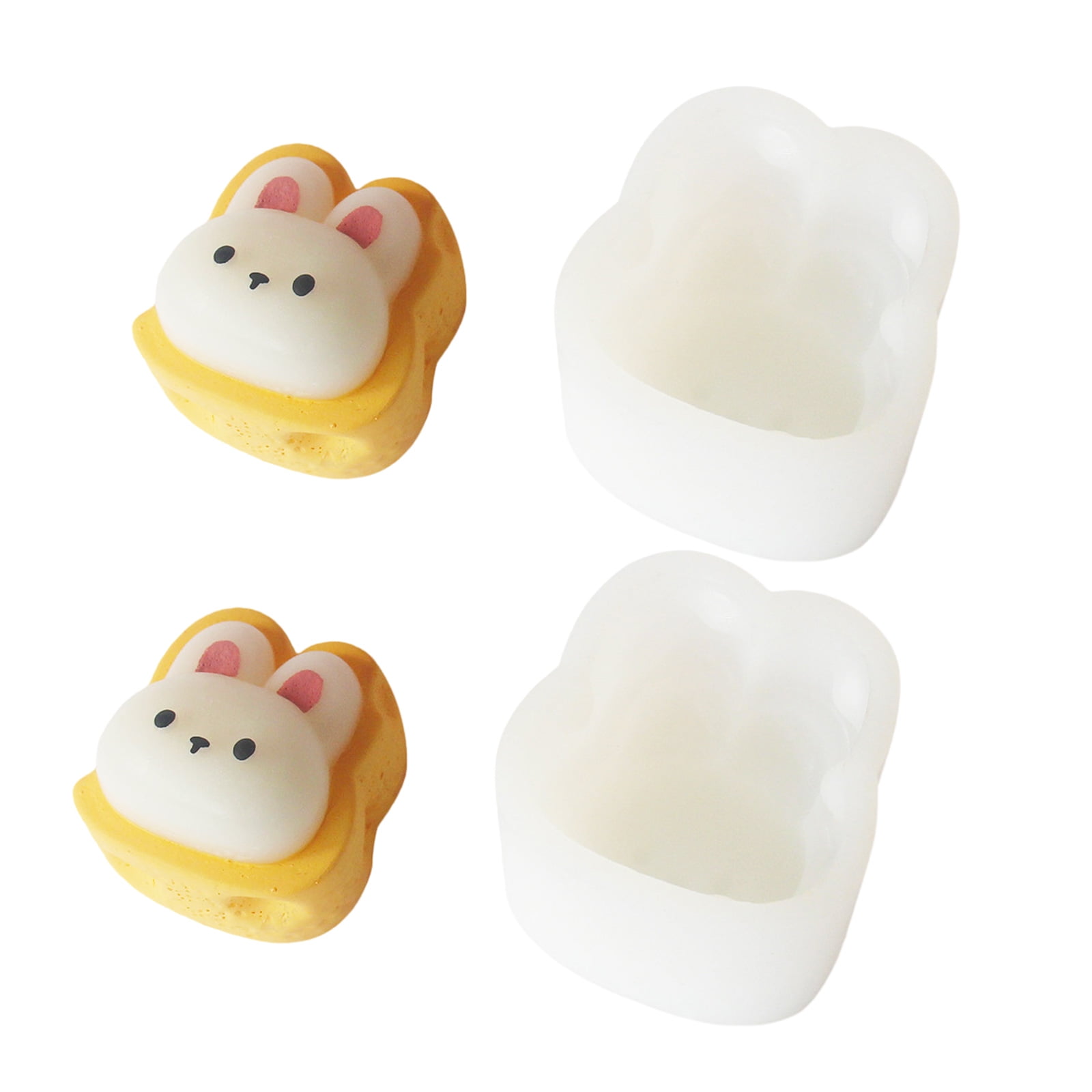 Multipurpose Rabbits Epoxy Molds Flexible Ornament Molds Rabbits Resin Moulds Suitable for Sweet and Handmade Present
