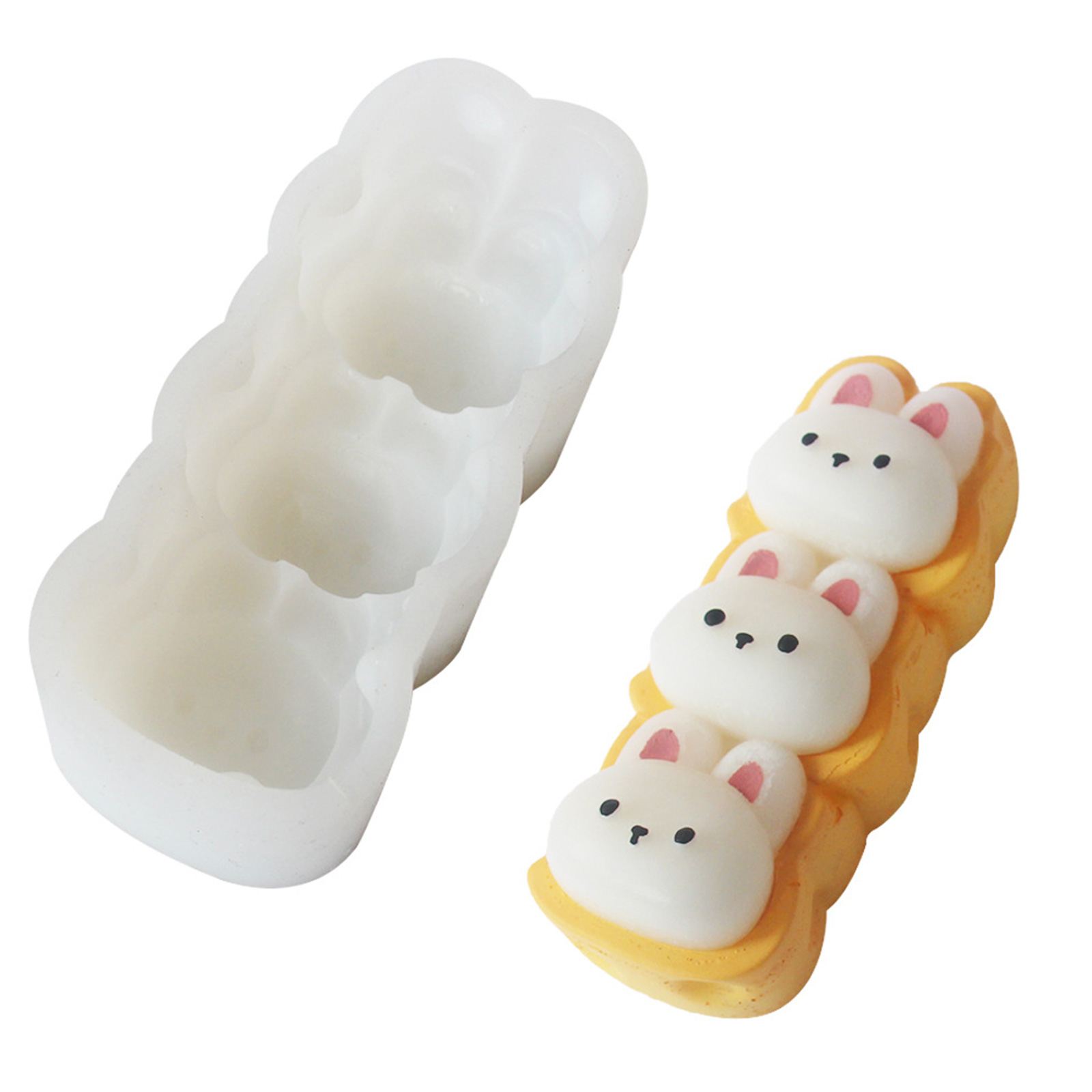 Multipurpose Rabbits Epoxy Molds Flexible Ornament Molds Rabbits Resin Moulds Suitable for Sweet and Handmade Present