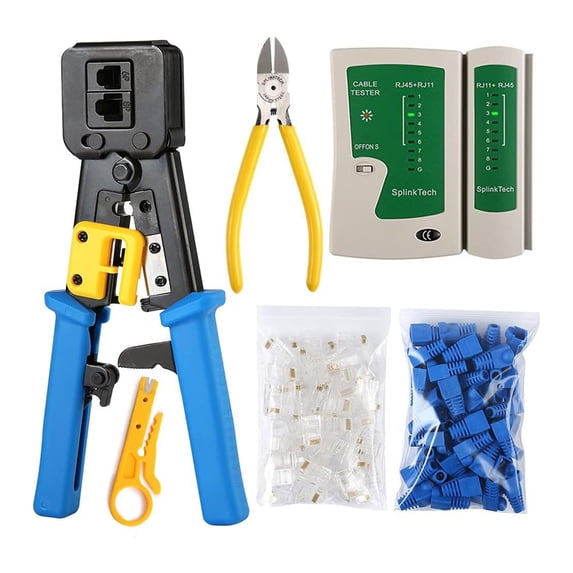 Multipurpose Ratchets Crimper Crimping Tool Set With Interchangeable Dies For Heat Shrink Butt Splices And Cable Lugs