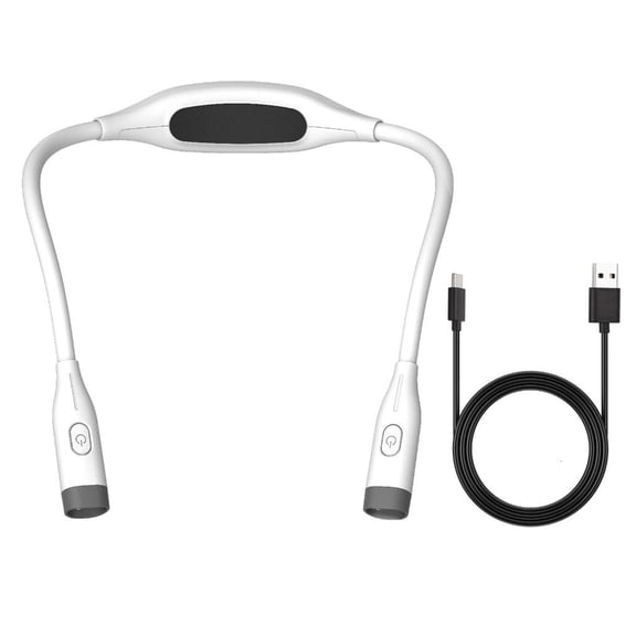 Multipurpose Rechargeable Neck Lamp with 3 Brightness Settings Comfortable Wear Design for Reading Knitting Nighttime