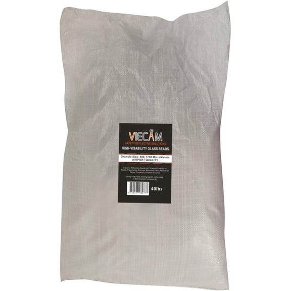 Multipurpose Reflective Glass Beads for Traffic & Crafts: Includes Traffic Paint, Road Markings, Curb Paint, Striping, Parking, Crosswalks, Driveways, Airports, Signs, & Arts (40, Pounds)