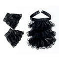 thumbnail image 1 of Multipurpose Renaissances Detachable Jabot Ruffled Lace False Collar and Cuffs Set for Historical and Themed Outfits, 1 of 9