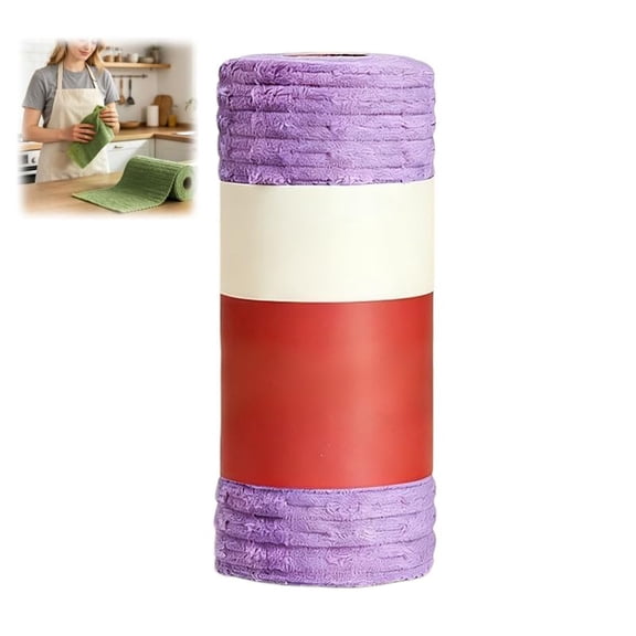 Multipurpose Reusable Tear-Off Cleaning Cloth Roll, 20/40 Pack Ribbed Microfiber Cleaning Cloth, Ultra Absorbent & Lint Free, Streak-Free for Cleaning Cars, Kitchen, Window, Home and Shop