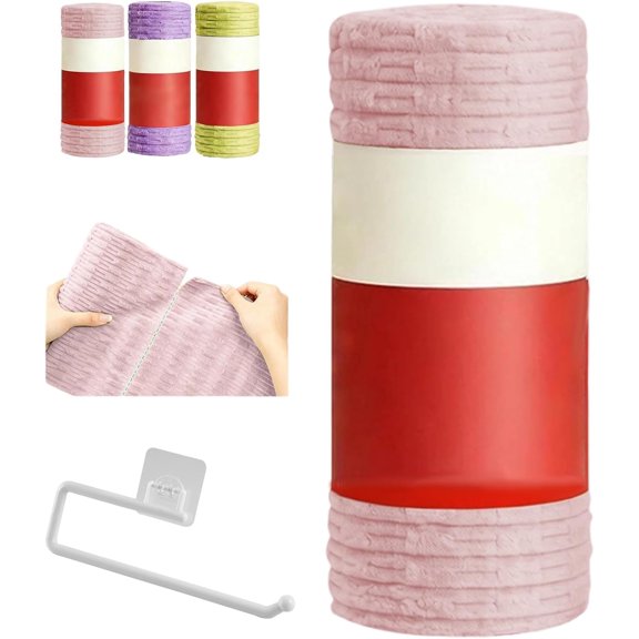 Multipurpose Reusable Tear-Off Cleaning Cloth Roll, Lint-Free Microfiber Kitchen Towels for Multi-Surface and Glassware Cleaning