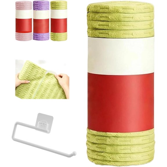 Multipurpose Reusable Tear-Off Cleaning Cloth Roll ,Super Absorbent, Lint-Free, Microfiber Kitchen Towels, Disposable Rags, for Household, Glassware, Multi-Surface Cleaning