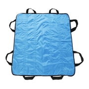 Multipurpose Reusable Transfer Sheet   48  x 40  Positioning Bed Pad with Handles for Patient Turning, Lifting & Repositioning   Washable Double-Sided Nylon   Blue