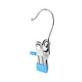 thumbnail image 1 of Multipurpose Rotatable Hook And Clamp Hanger Clips, Stainless Steel And Dipped Construction For Sturdiness And Traceless Use, Ideal For Hanging Clothes Boots Hats Towels, 1 of 5