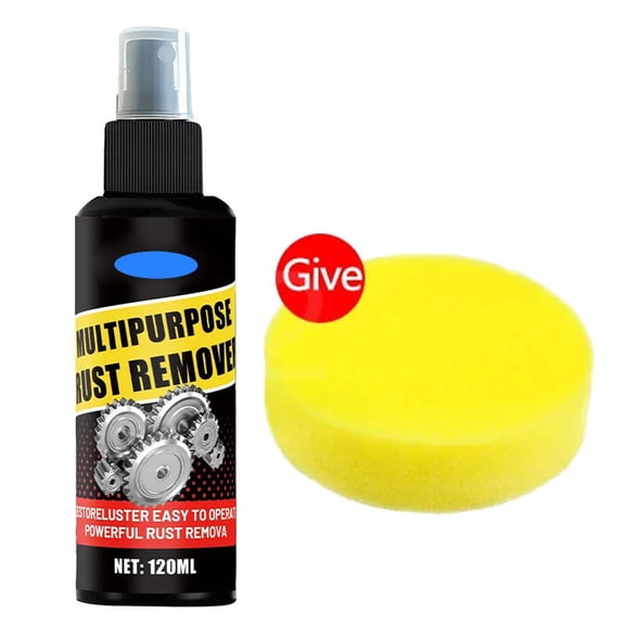 Multipurpose Rust Remover Spray Portable Multifunctional Rust Remover for Metal and Car Chassis Cleaning 120ml