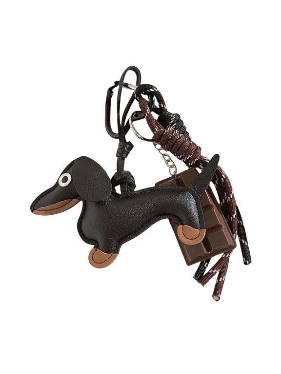 Multipurpose Sausage Dog Key Pendant Sturdy PU Materials Construction with Attention to Detail Daily Casual Wear