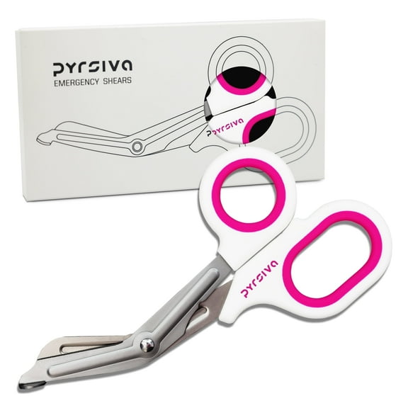 Pyrsiva Multipurpose Titanium Scissors with Genuine Rubberized Grips