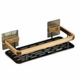 thumbnail image 1 of Multipurpose Self Adhesive Wall Mounted Shelf Black Shower Caddy Hanging Corner Shower Caddy Triangular Aluminum with Hollow Base Removable Corner Shelf for Bathroom Toilet Kitchen Storage, 1 of 6