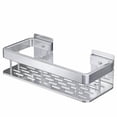 thumbnail image 1 of Multipurpose Self Adhesive Wall Mounted Shelf Black Shower Caddy Hanging Corner Shower Caddy Triangular Aluminum with Hollow Base Removable Corner Shelf for Bathroom Toilet Kitchen Storage, 1 of 6