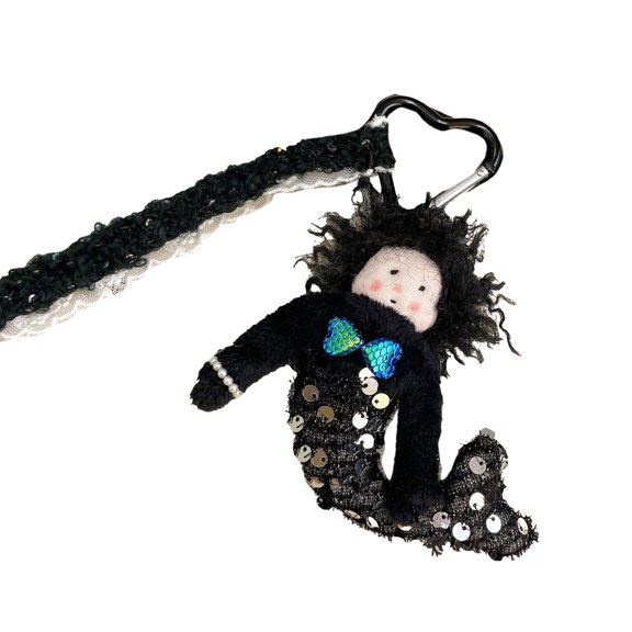 Multipurpose Sequins Mermaids Keychain Portable Gifts for Trendy Girls Multifunctional Bag Ornament Daily Casual Use