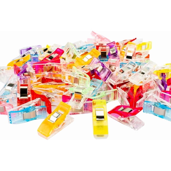 Multipurpose Sewing Clips , Perfect Alternative Quilting Pins | Premium Plastic Fabric Clips Sewing Supplies, Fit Any Chip Clips, Bag Binding for Food, Assorted Colors