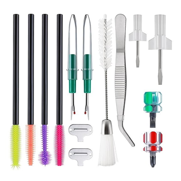 Multipurpose Sewing Machine Repair Tool With Double Headed Lint Brush Different Size Screwdrivers and Seam Unpicker