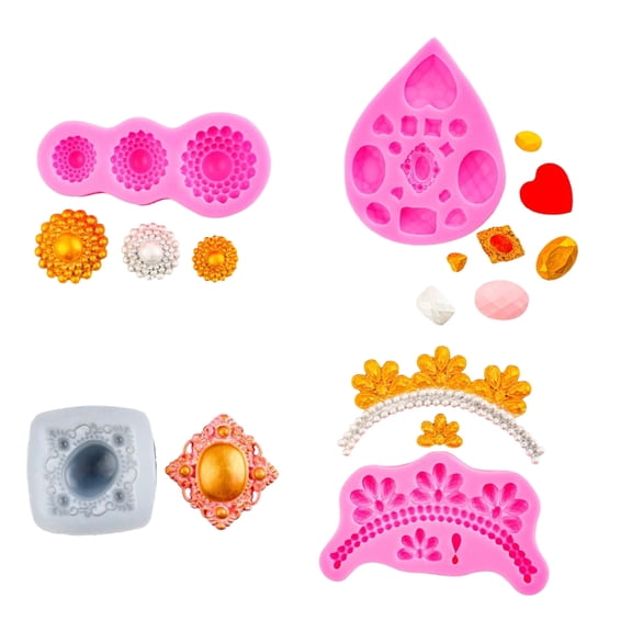 Multipurpose Silicone Gemstones Molds Suitable For Home Bakeries And Cafes