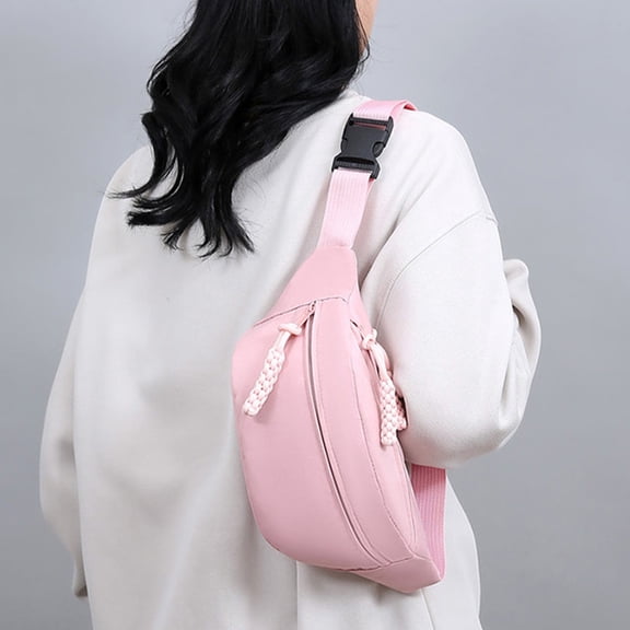 Multipurpose Sling Backpack for Hiking and Travel, Durable Fabric, Adjustable Strap, Lightweight Design for Outdoor Activities Pink
