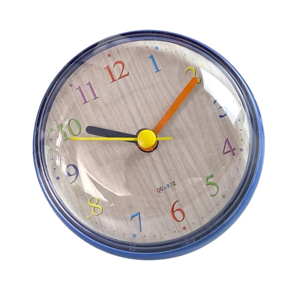Multipurpose Small Accurate Clock Fog Resistant Design Waterproof Suction Cup Clock For Home Office Bathroom Decors