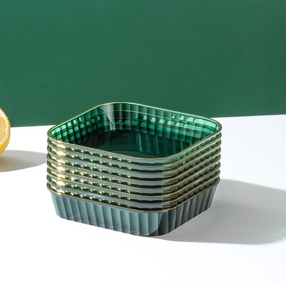 Multipurpose Small Dish Dinnerware Lightweight Reusable Pickle Dish with Support Spitting Dish Storage Tray for Home Banquets Meetings Green
