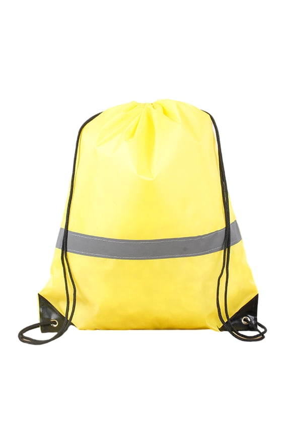 Multipurpose Sports Drawstring Bag Reflective Stripe Drawstring Gym Backpack Sport Bag for Outdoor Cycling Traveling