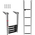 Multipurpose Stainless Steel Boat Ladder 4 Step Swim Deck Telescoping