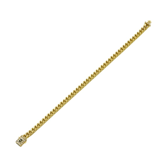 Multipurpose Stainless Steel Encrusted Cuban Necklace Adjustable Length Chain Portable for Street Styles Enthusiasts